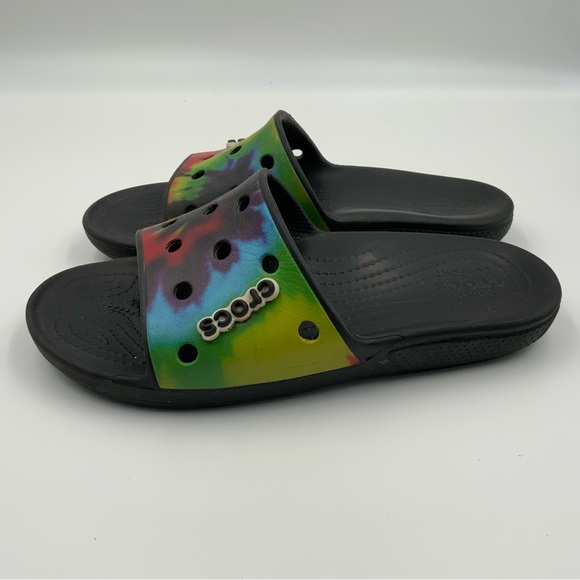 Crocs Classic Unisex Tie-Dye Graphic Slides Unisex Adults. M/9 W/11. - Picture 3 of 7